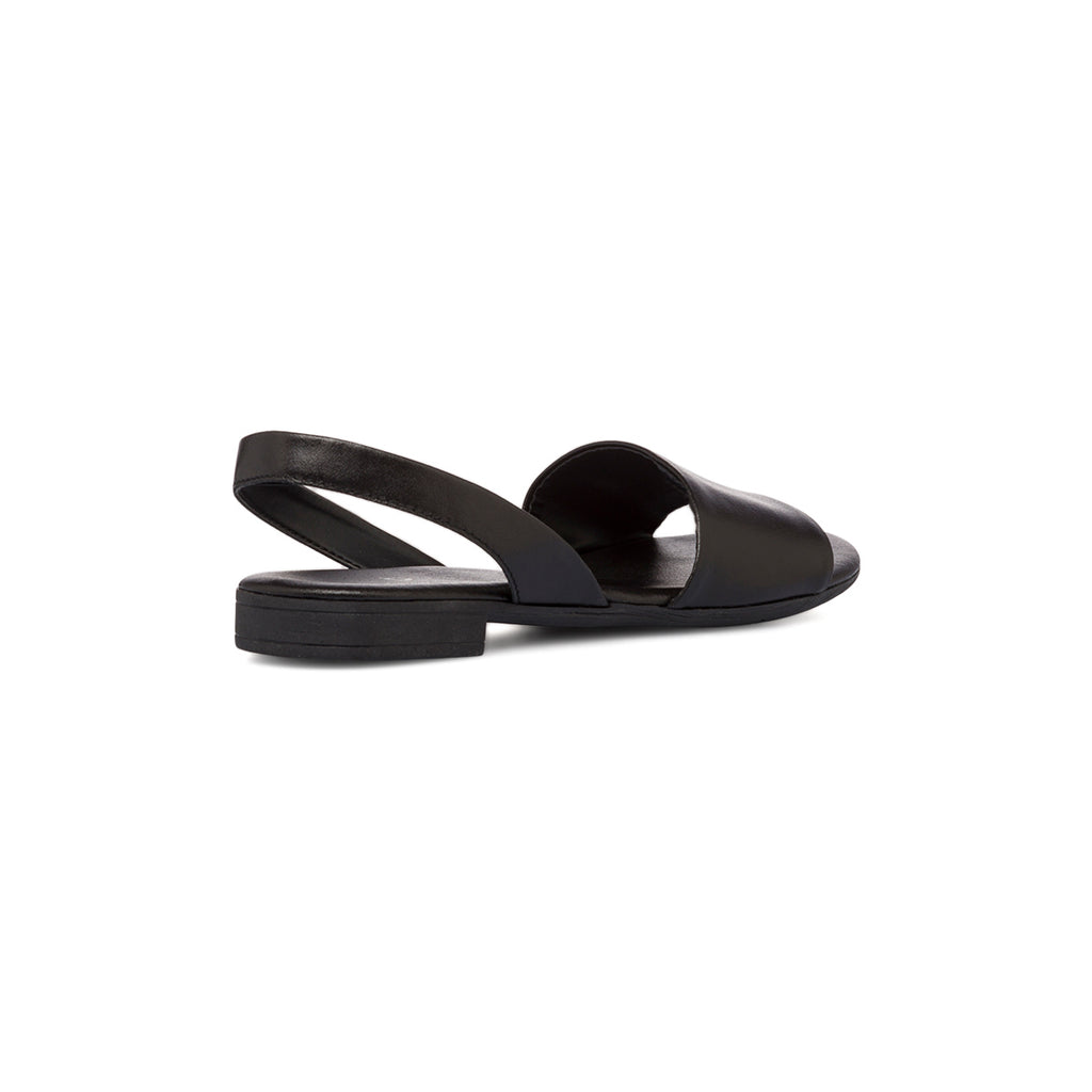 Sandali slingback da donna neri in pelle P Essentials