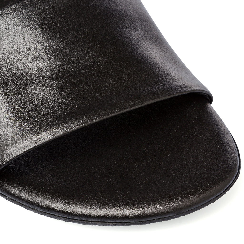 Sandali slingback da donna neri in pelle P Essentials