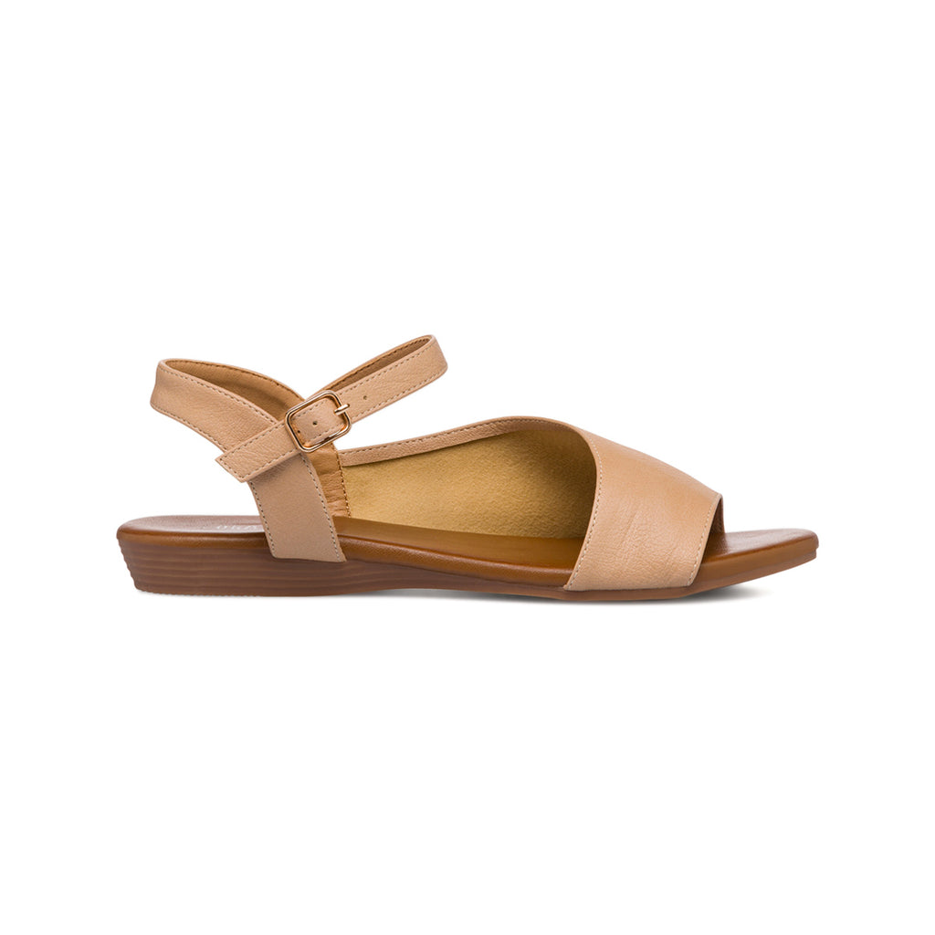 Sandali da donna beige con fibbia Lora Ferres