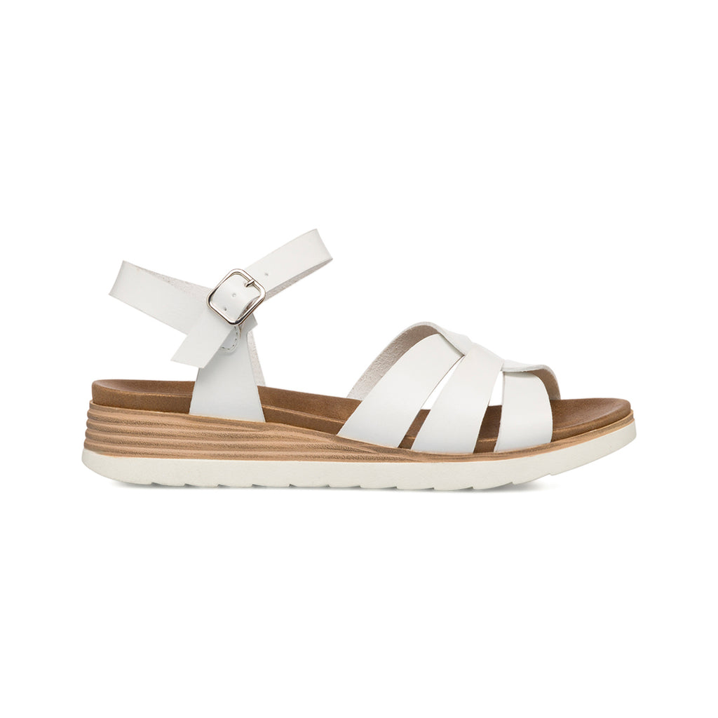 Sandali comfort da donna bianchi con platform P Soft