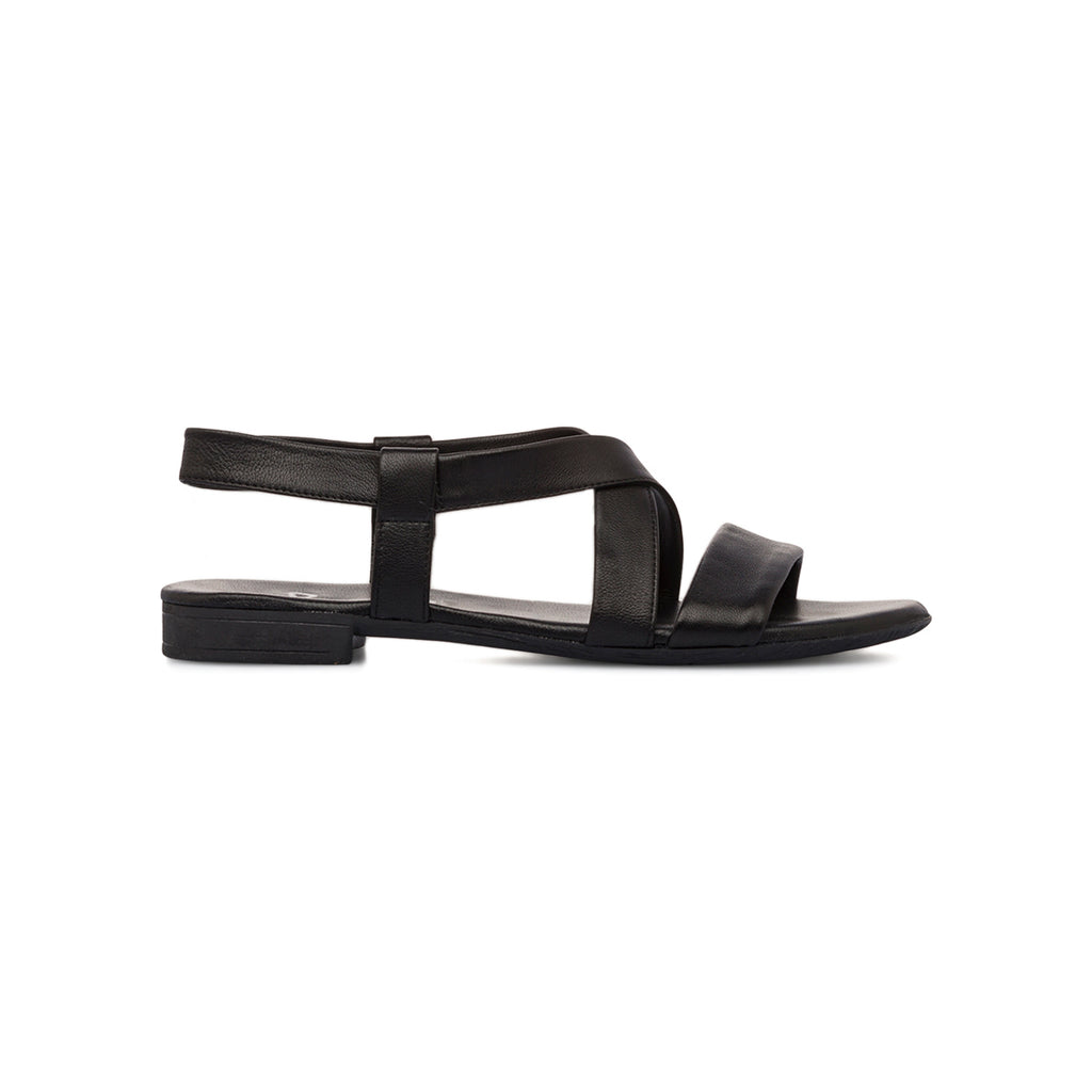 Sandali flat neri da Donna in pelle P Essentials