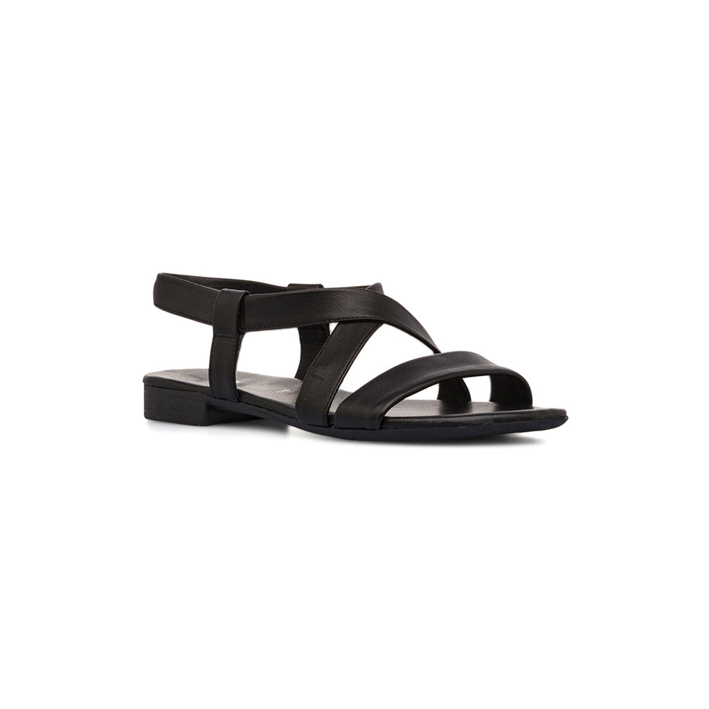 Sandali flat neri da Donna in pelle P Essentials