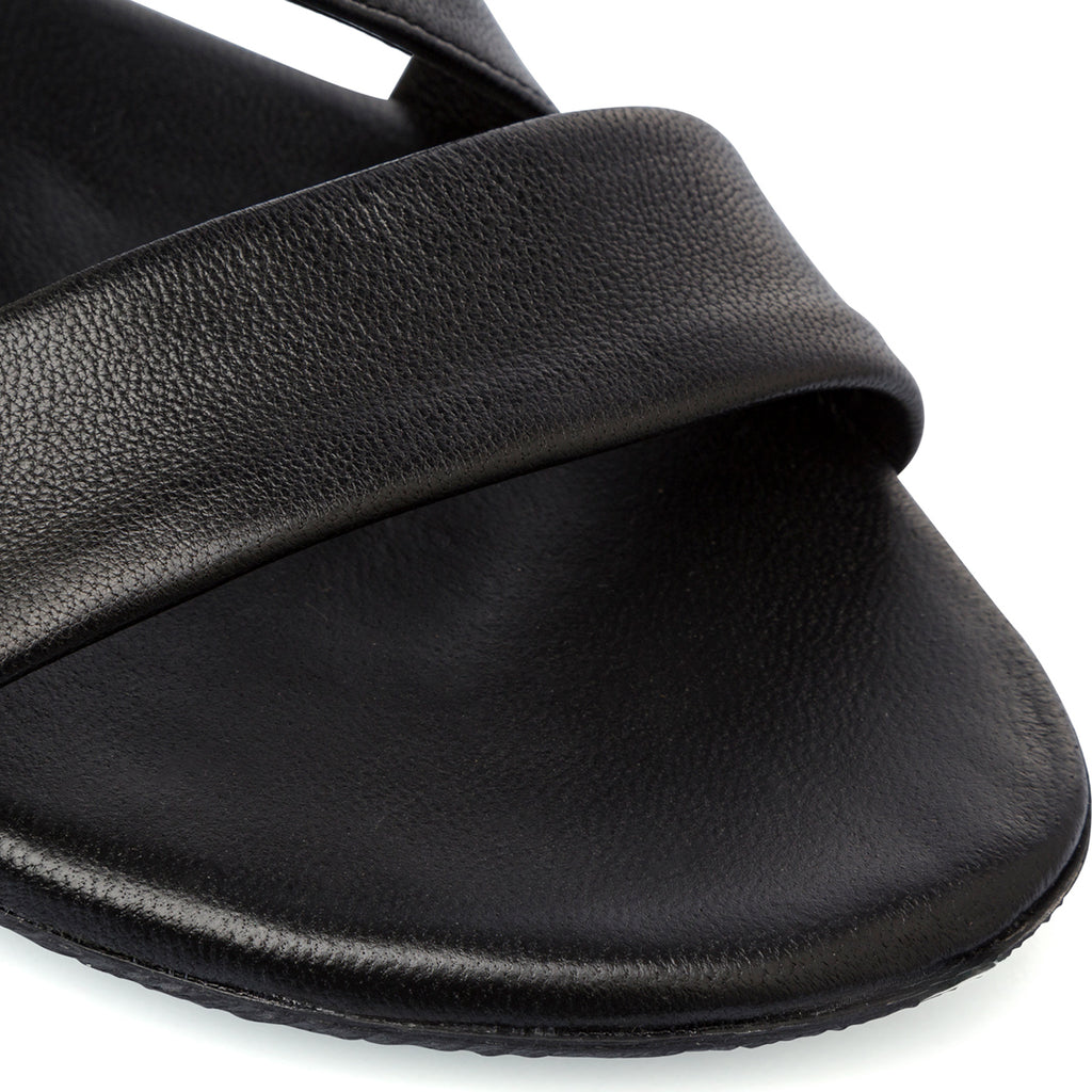 Sandali flat neri da Donna in pelle P Essentials