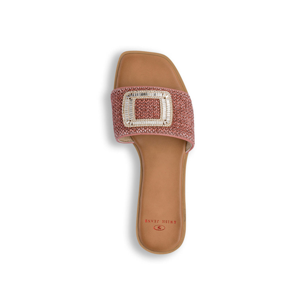 Ciabattine Rosa da Donna con fibbia gioiello Swish Jeans