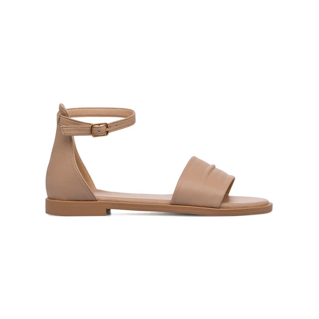 Sandali flat Nude da Donna con cinturino alla caviglia Swish Jeans