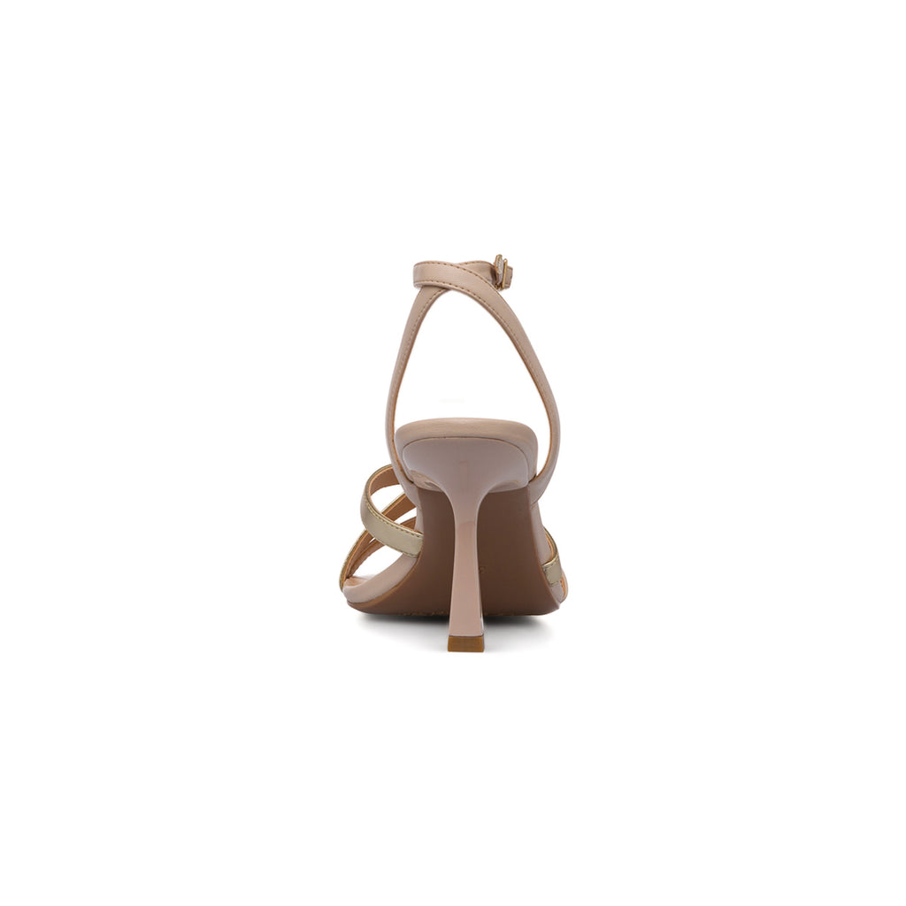 Sandali beige da Donna con motivo incrociato e tacco a stiletto 8,5 cm Swish Jeans