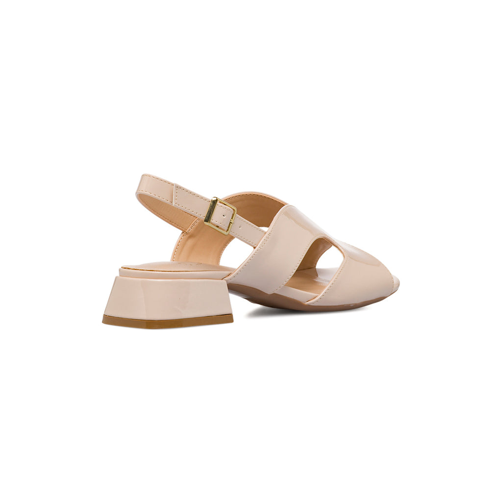 Sandali Nude comodi e flessibili da Donna con Tacco basso P Smart