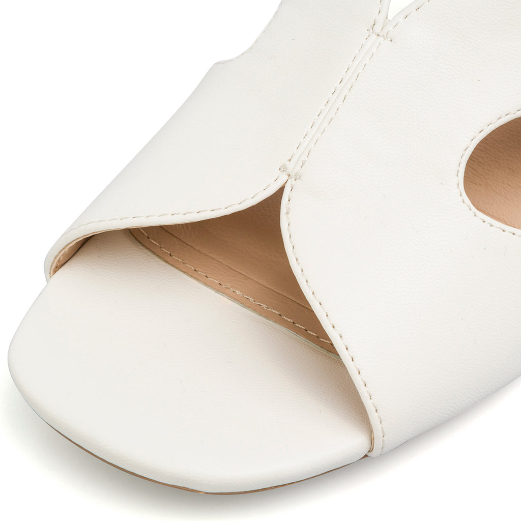 Sandali bianchi Comodi e Flessibili da Donna con Tacco basso P Smart