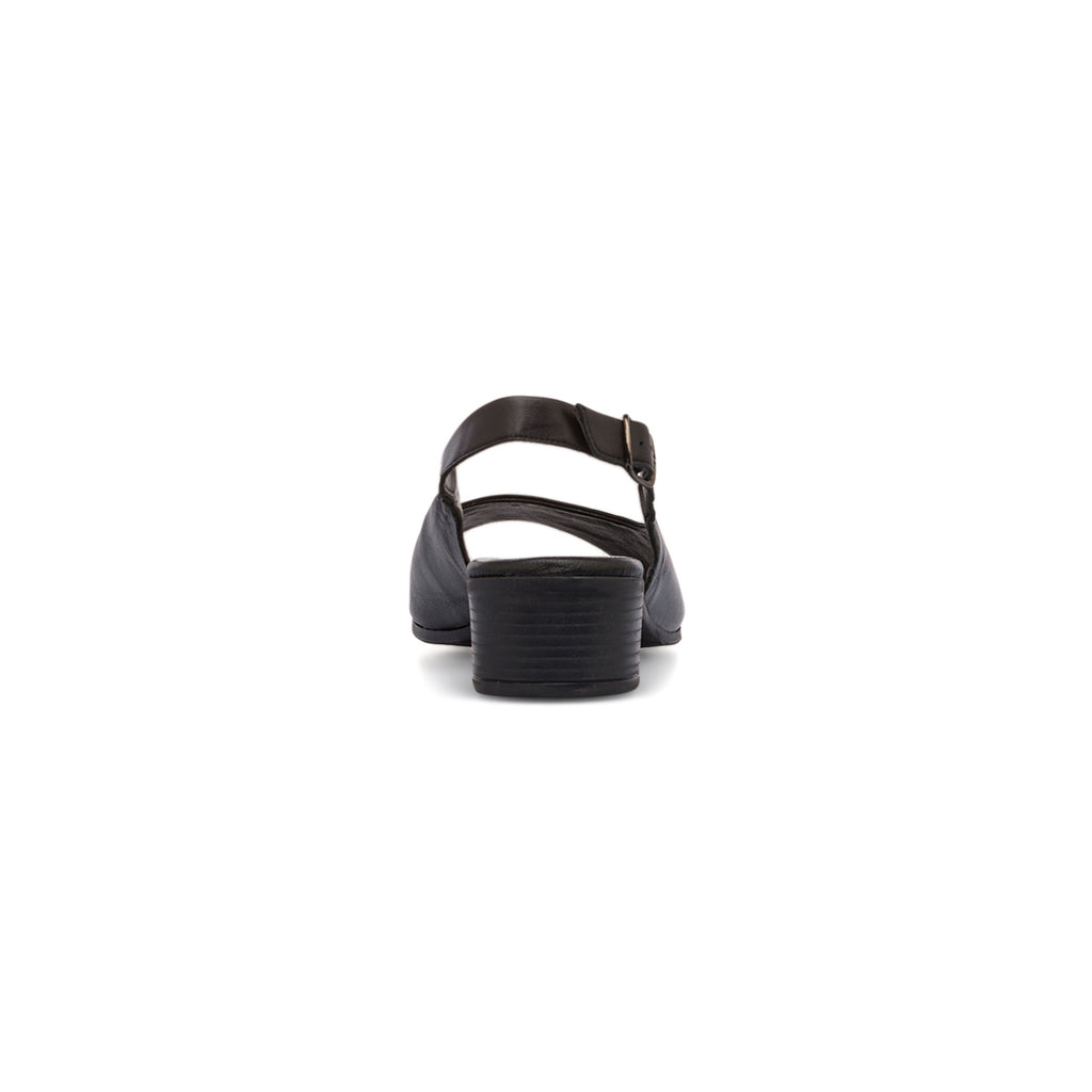 Sandali neri da Donna in pelle con cinturino alla caviglia e tacco 3,5 cm P Essentials