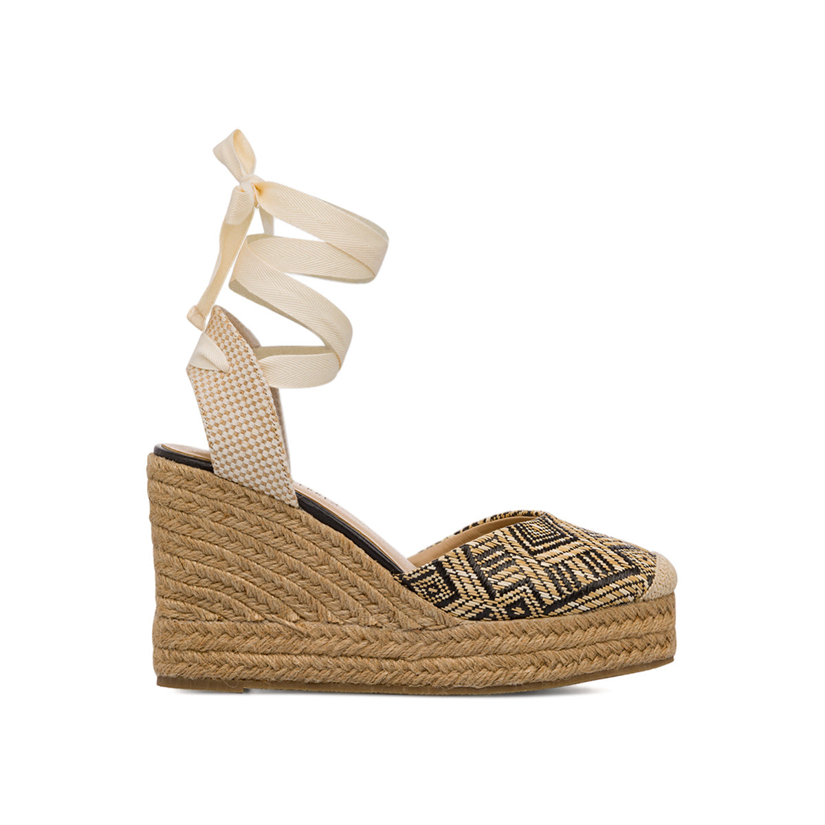 Sandali Con Zeppa Volatile Pv133 Raffia-7: Donna, Rafia Bianca, Comodi E Alla Moda, 38 EU