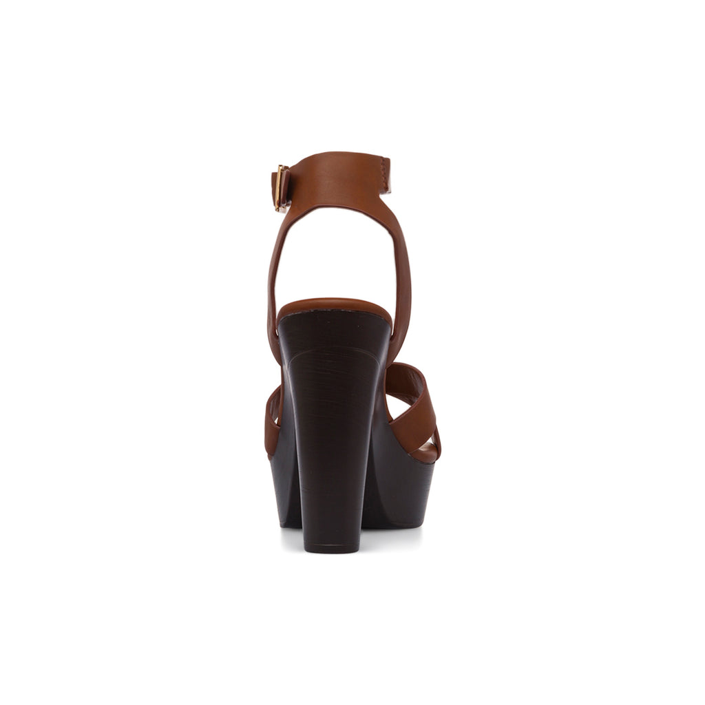 Sandali marroni da Donna con tacco a colonna 12,5 cm Lora Ferres
