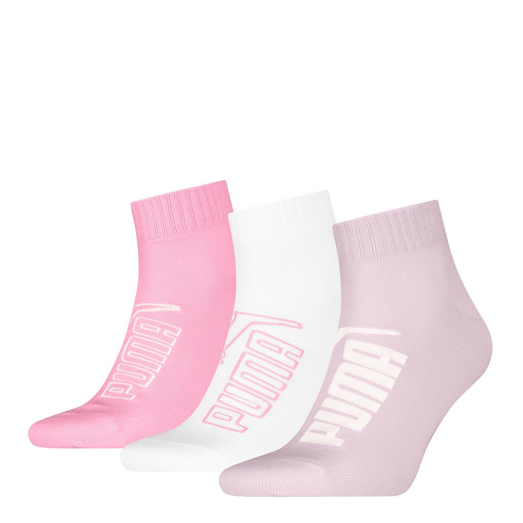 Calzini corti da Donna 3 paia rosa, bianco e lilla Puma