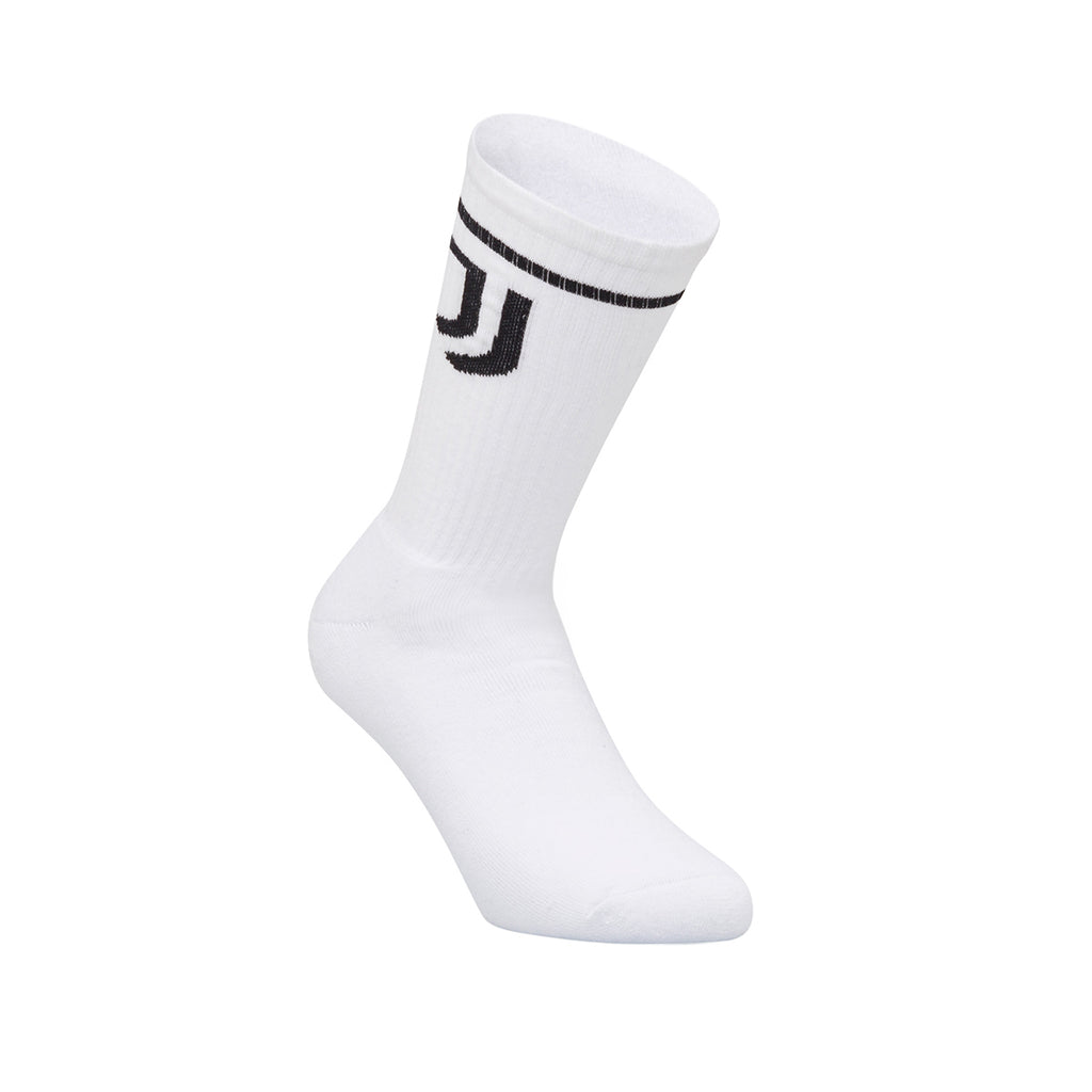 Pacco da 2 calzini alti da uomo neri e bianchi con logo Juventus