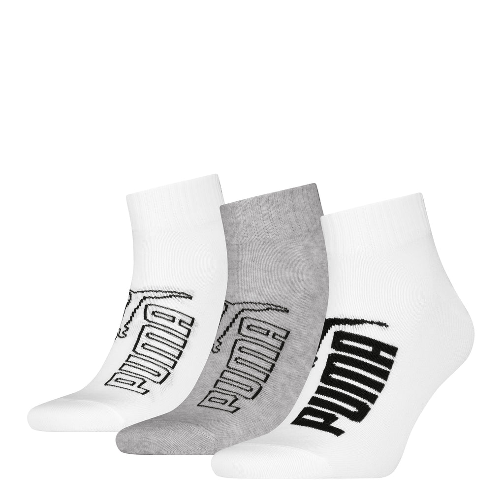 Calzini 3 paia corti bianchi e grigi Unisex Puma