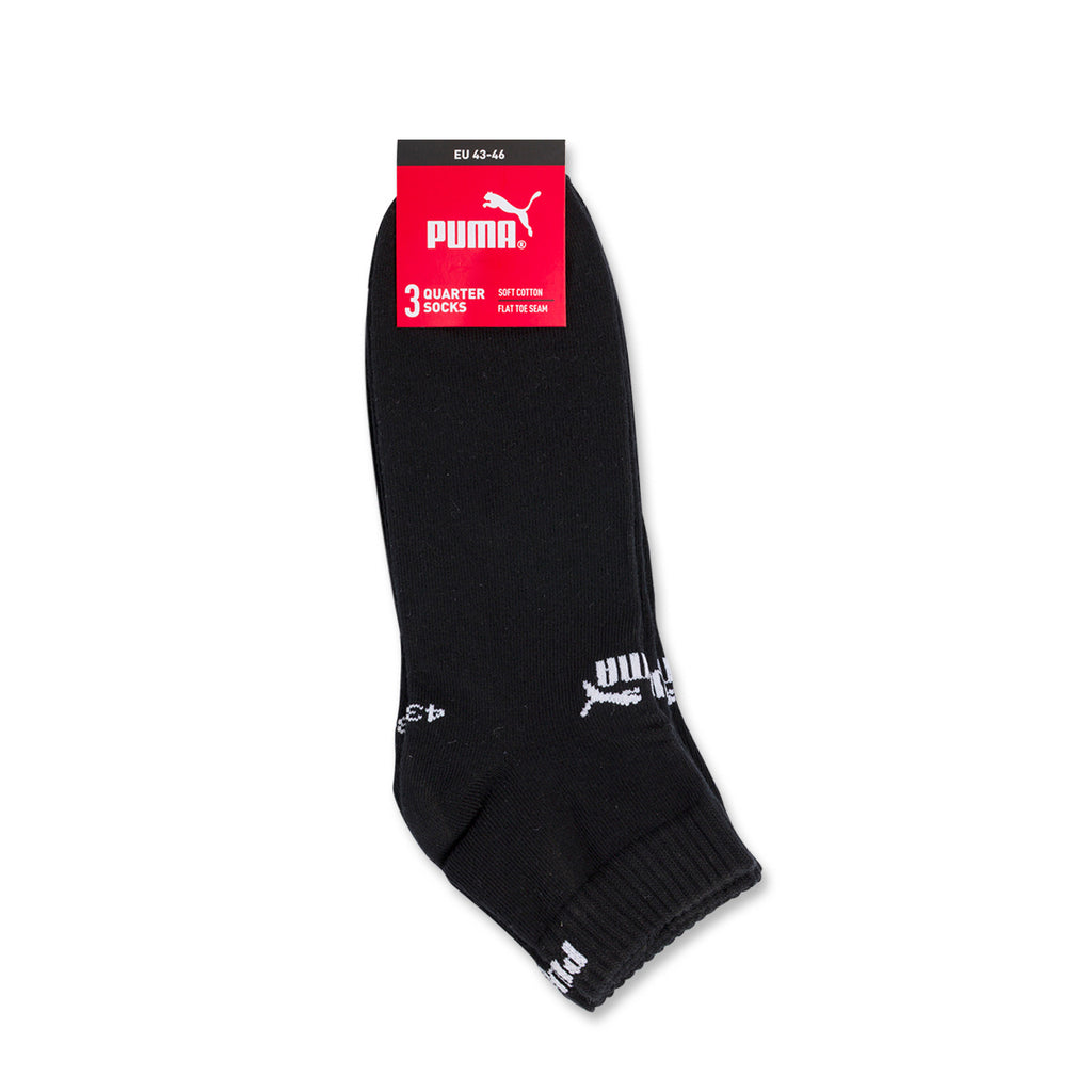 Calzini 3 paia in cotone neri Unisex Puma