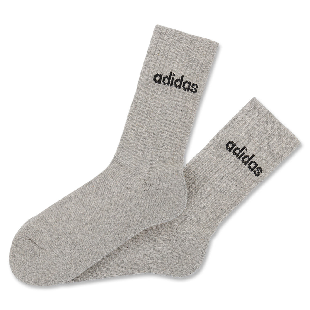 Pacco da 3 calzini neri, bianchi e grigi adidas Thin Linear-Cut