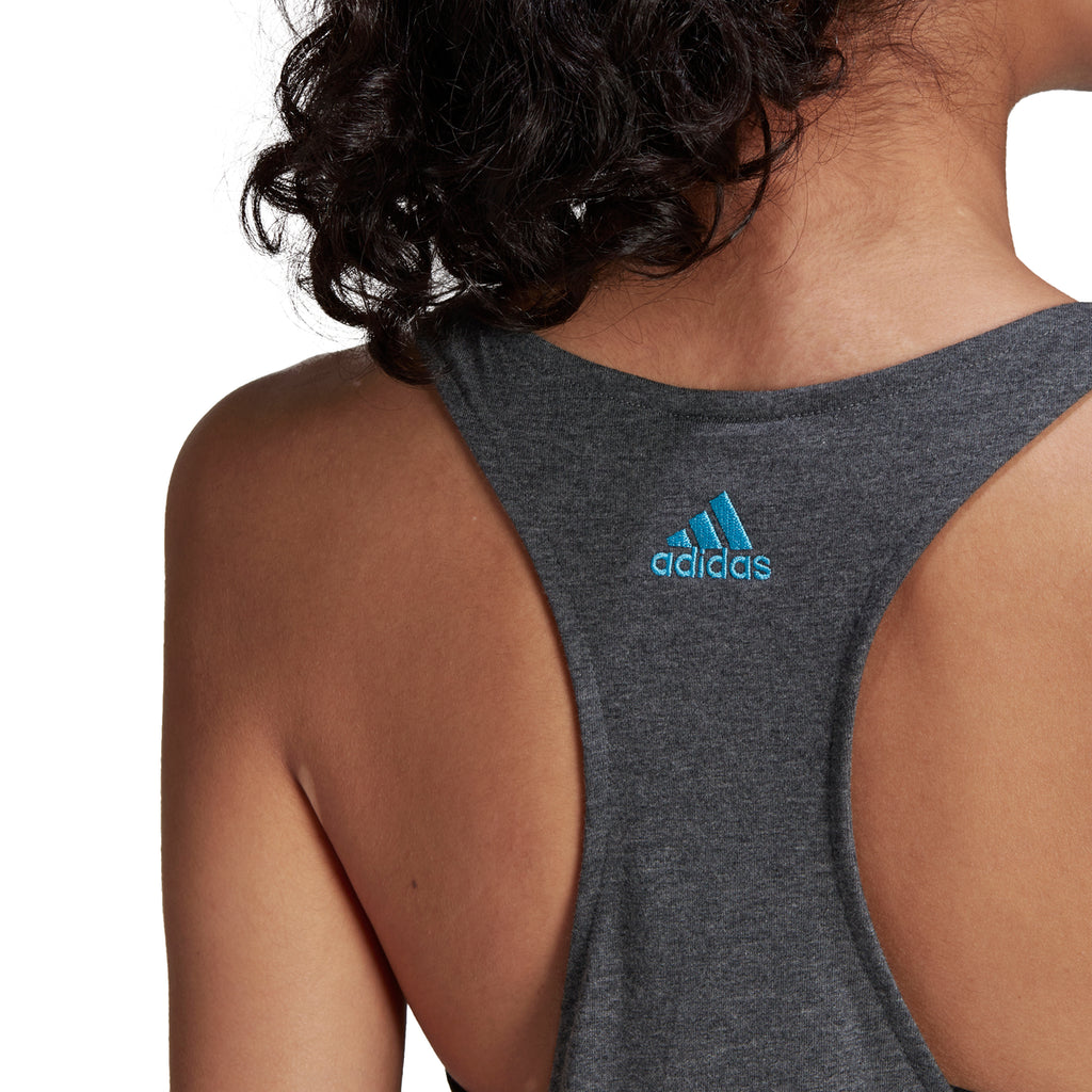 Canotta grigia da donna adidas LOUNGEWEAR Essentials Loose Logo