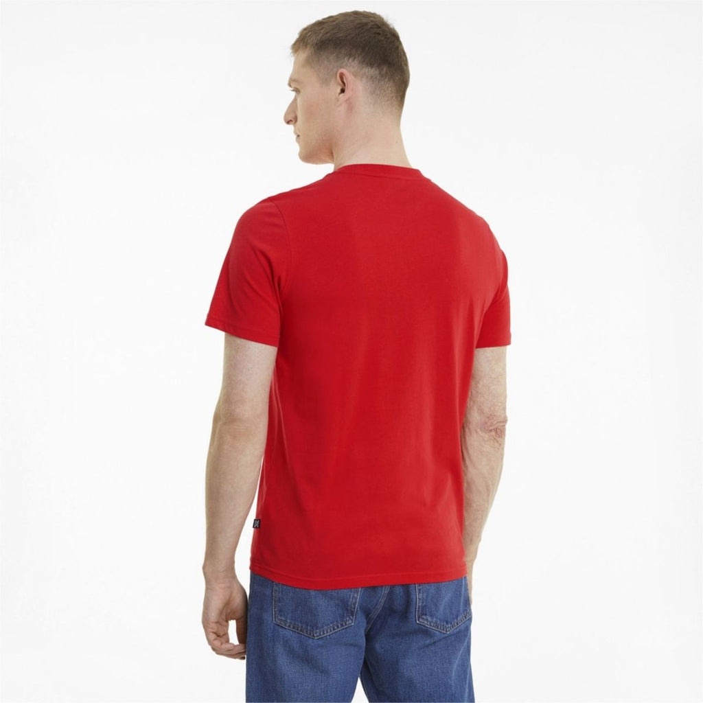 T-shirt rossa con stampa a contrasto Puma REBEL