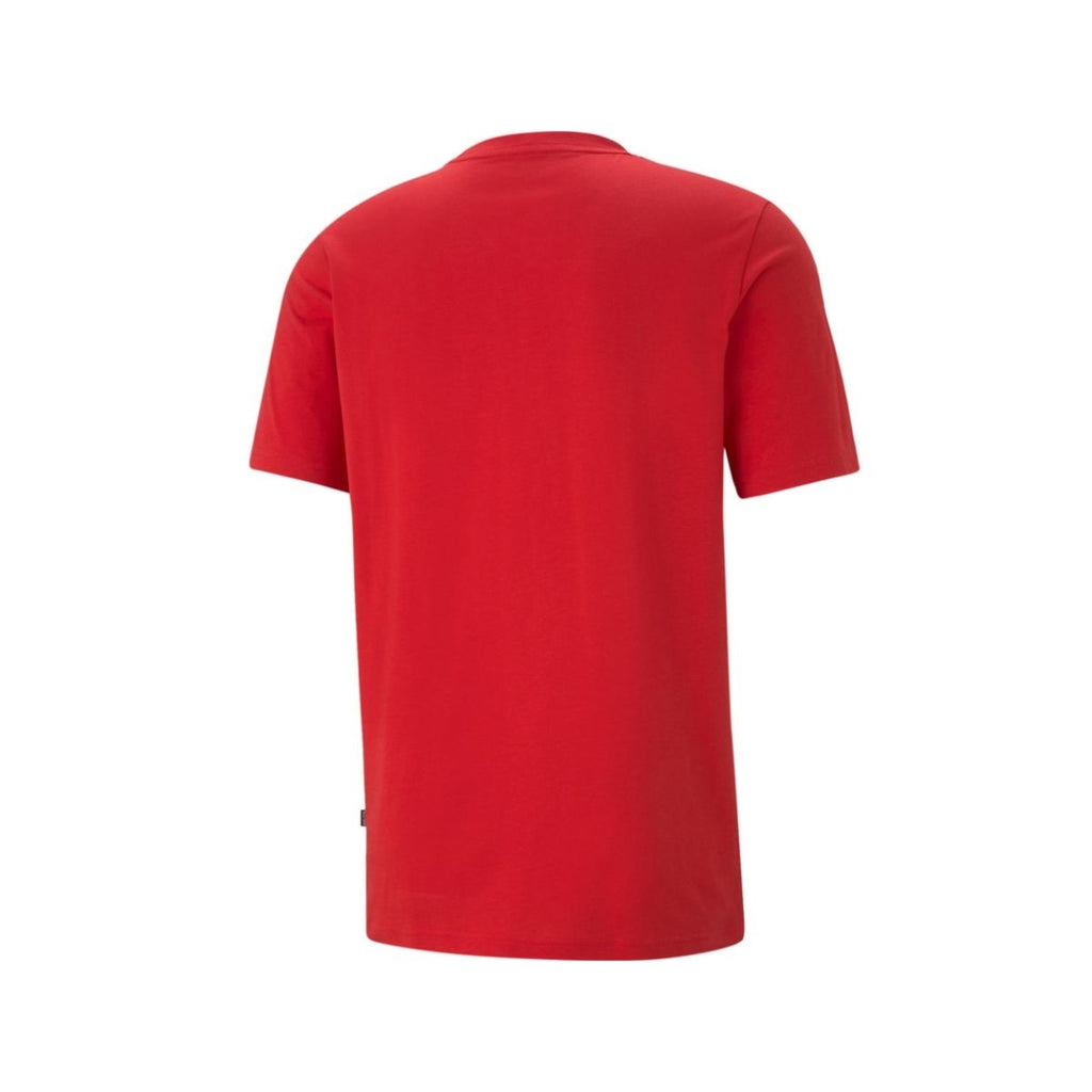 T-shirt rossa con stampa a contrasto Puma REBEL