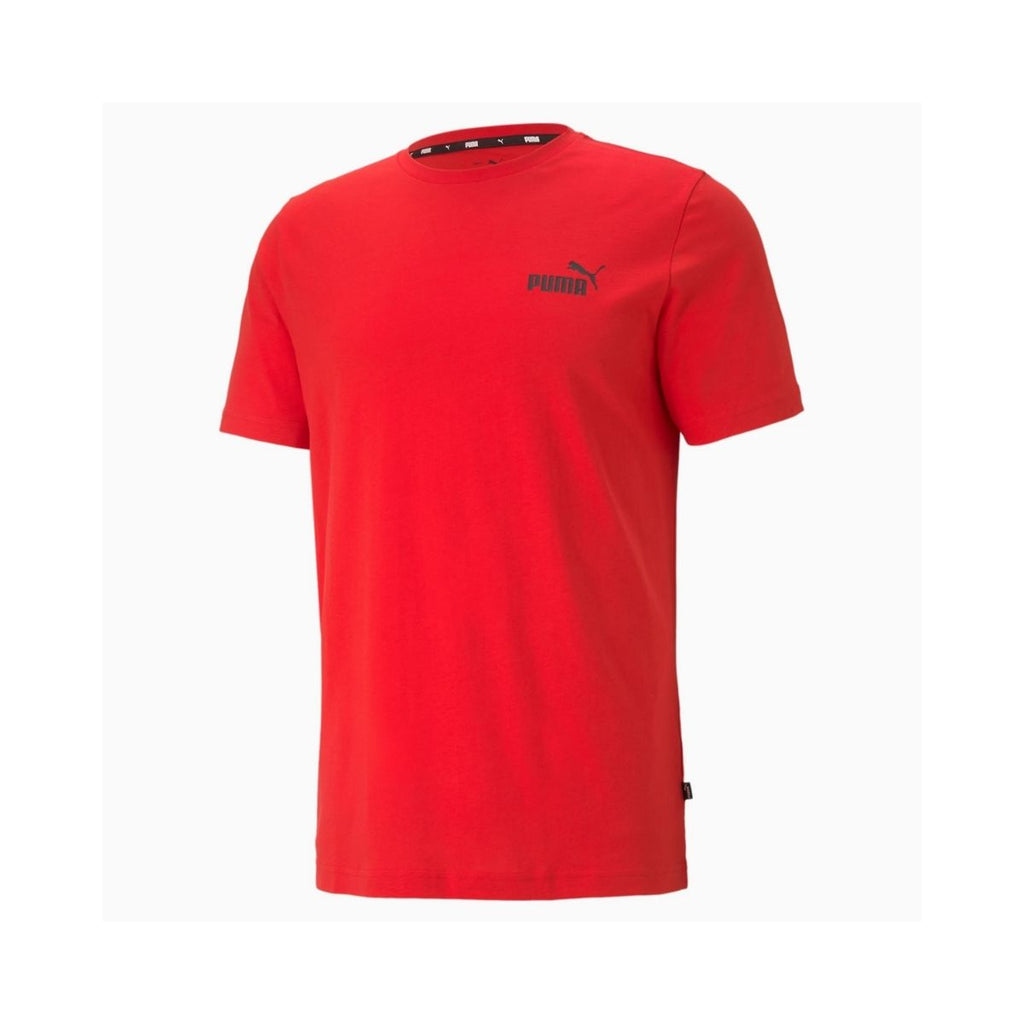 T-shirt rossa con logo Puma Essentials