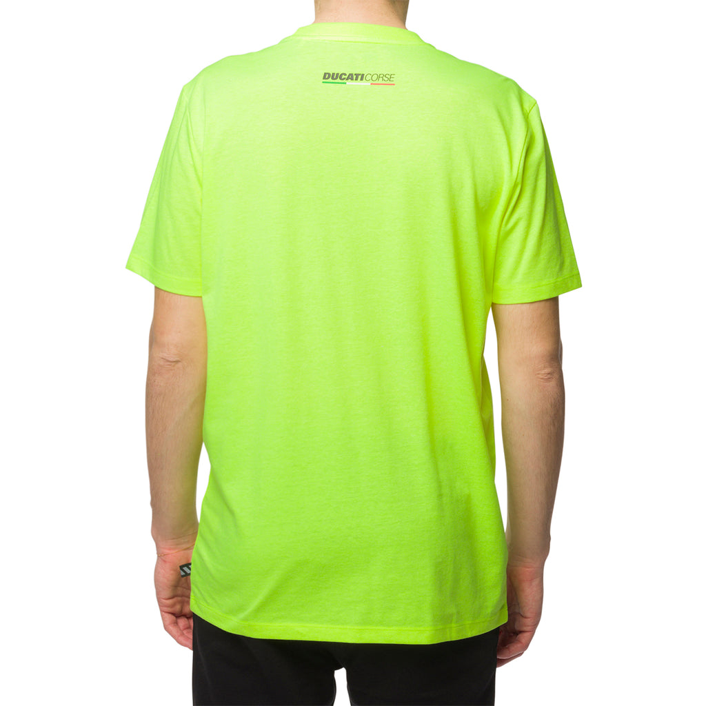 T-shirt giallo fluo da uomo con logo Ducati Corse Edo 2