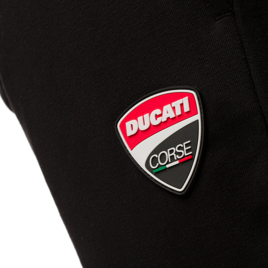 Pantaloni joggers neri da uomo con badge Ducati Corse