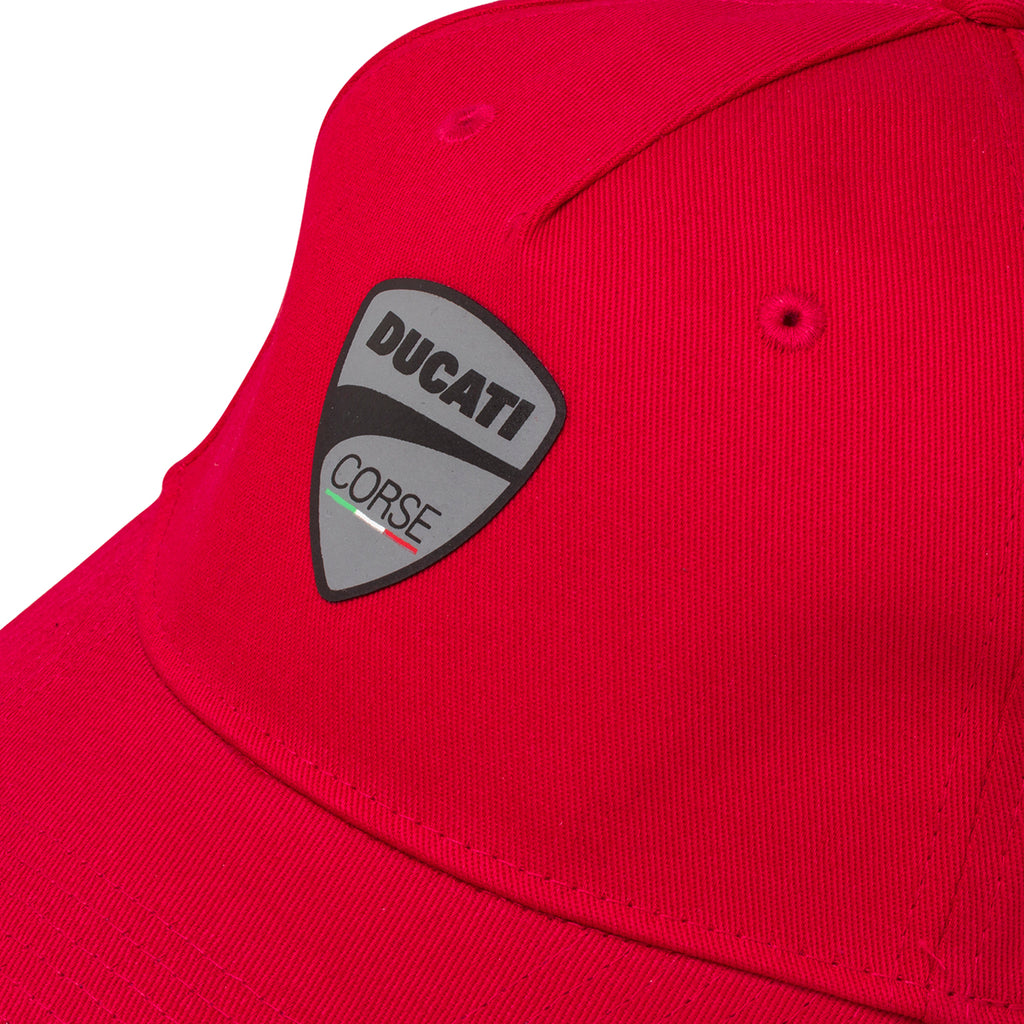 Cappellino rosso con badge gommato Ducati Corse