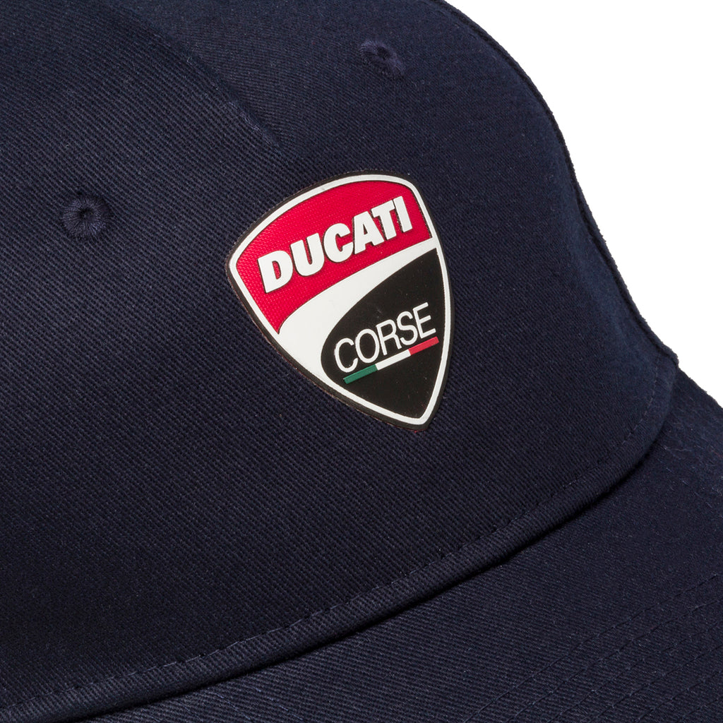 Cappellino blu con badge gommato Ducati Corse