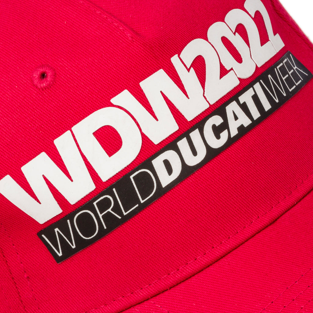 Cappellino rosso con logo World Ducati Week 2022