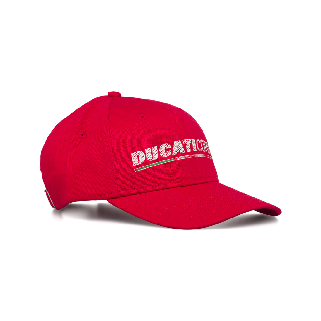 Cappellino rosso con stampa logo Ducati Corse