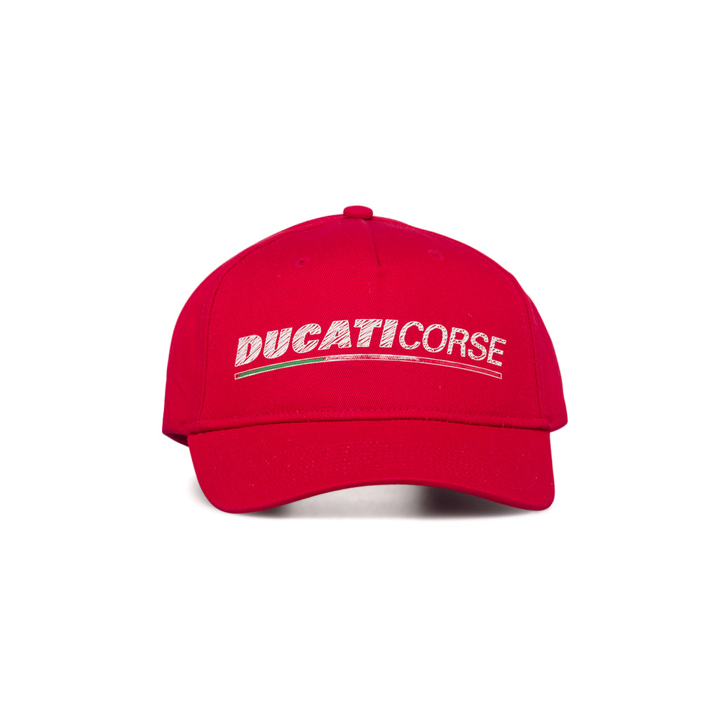 Cappellino rosso con stampa logo Ducati Corse