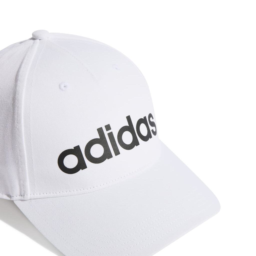 Cappellino da baseball bianco con logo nero adidas Daily