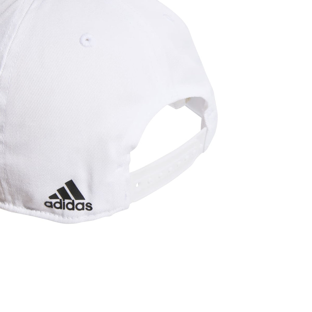 Cappellino da baseball bianco con logo nero adidas Daily