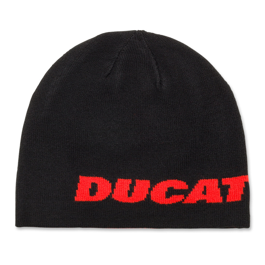 Berretto invernale nero con logo rosso Ducati Corse Shanghai