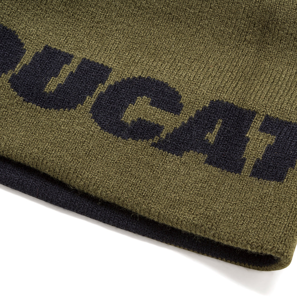 Berretto invernale verde con logo blu Ducati Corse Shanghai