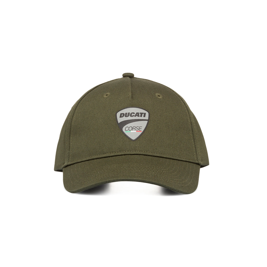 Cappellino da baseball verde con logo grigio Ducati Corse