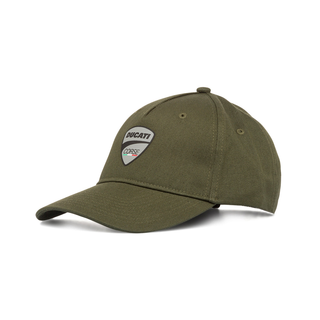 Cappellino da baseball verde con logo grigio Ducati Corse