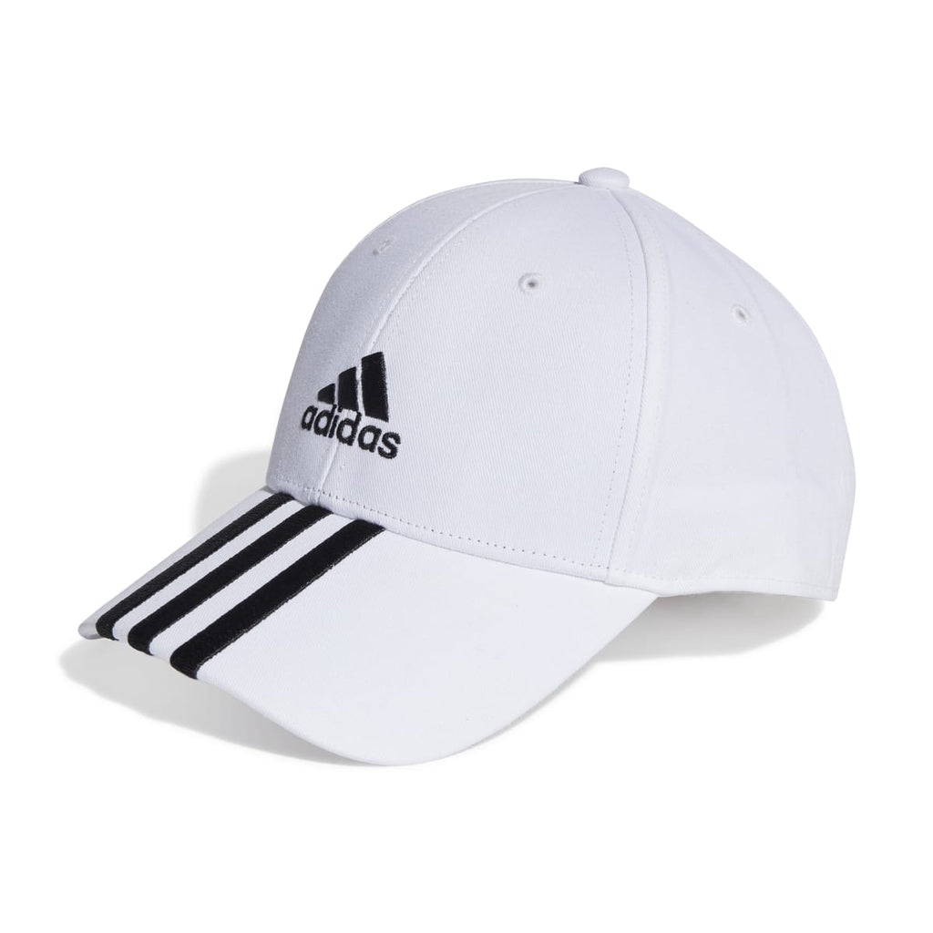 Cappellino da baseball bianco adidas 3-stripes Cotton Twill