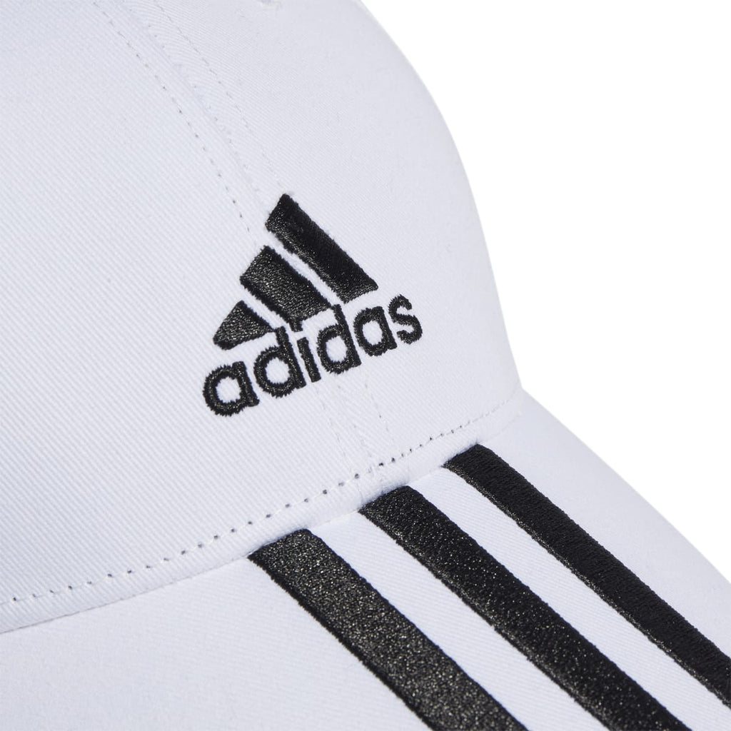 Cappellino da baseball bianco adidas 3-stripes Cotton Twill