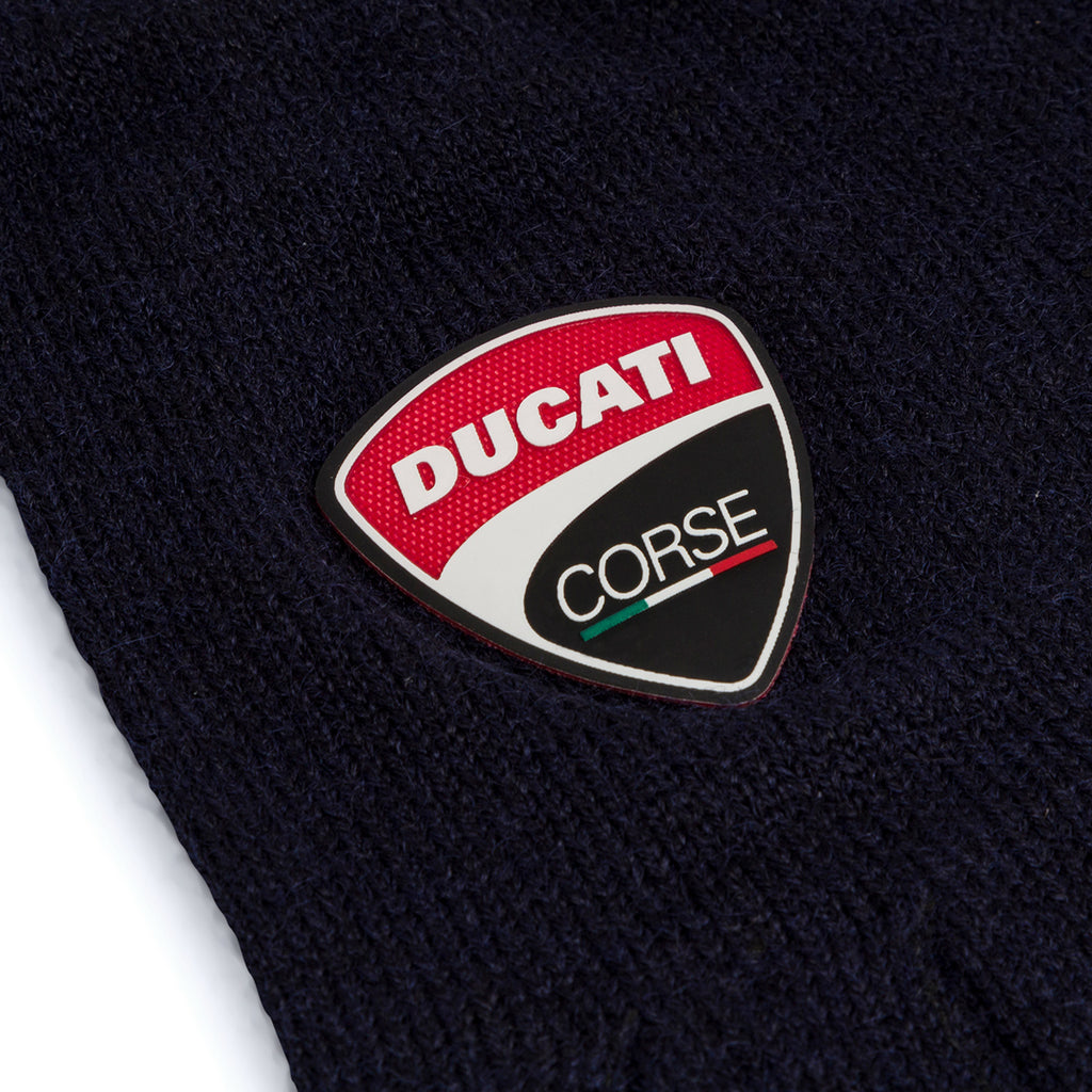 Guanti blu da bambino con logo gommato Ducati Corse