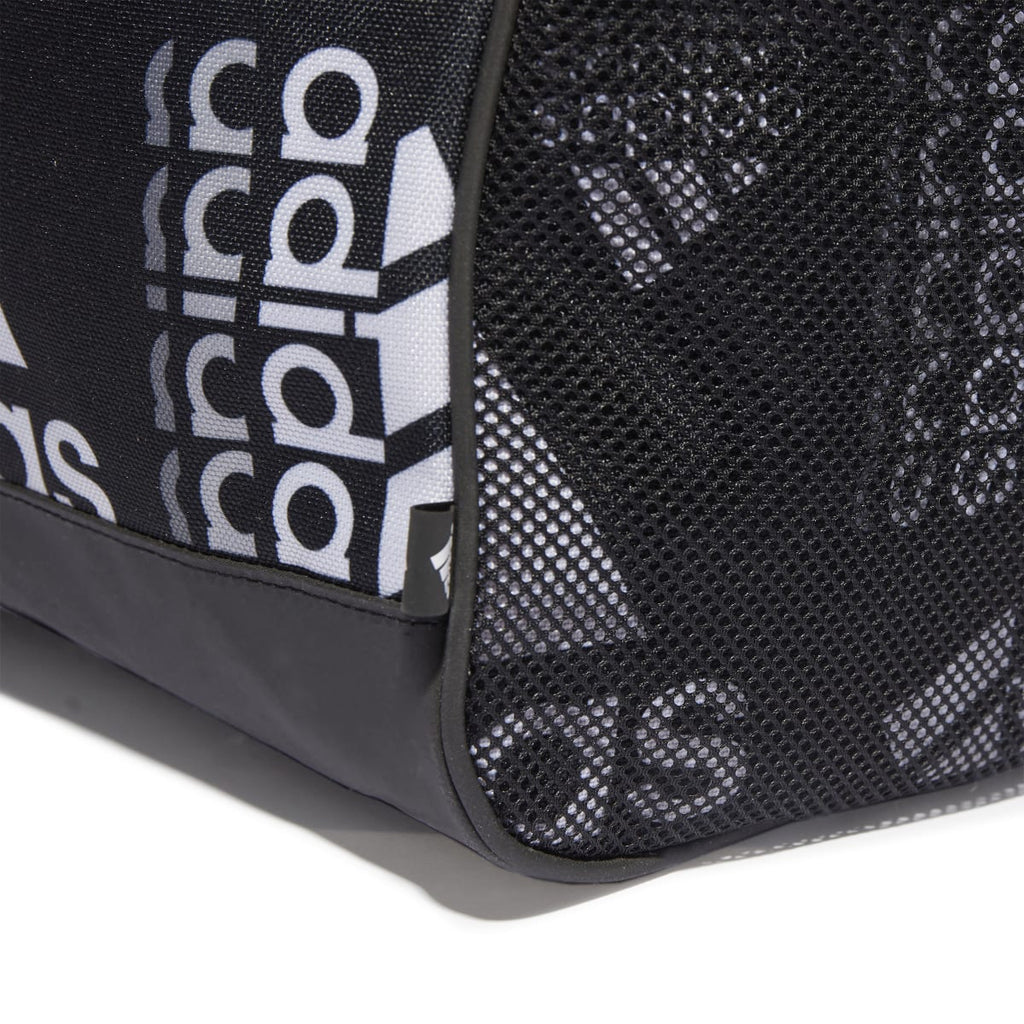 Borsone sportivo nero con loghi a contrasto adidas Linear