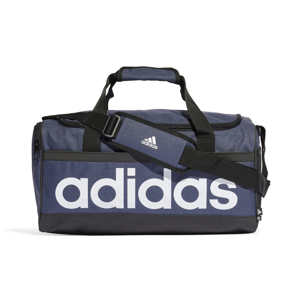 Borsone sportivo blu da palestra adidas Essentials Linear Medium