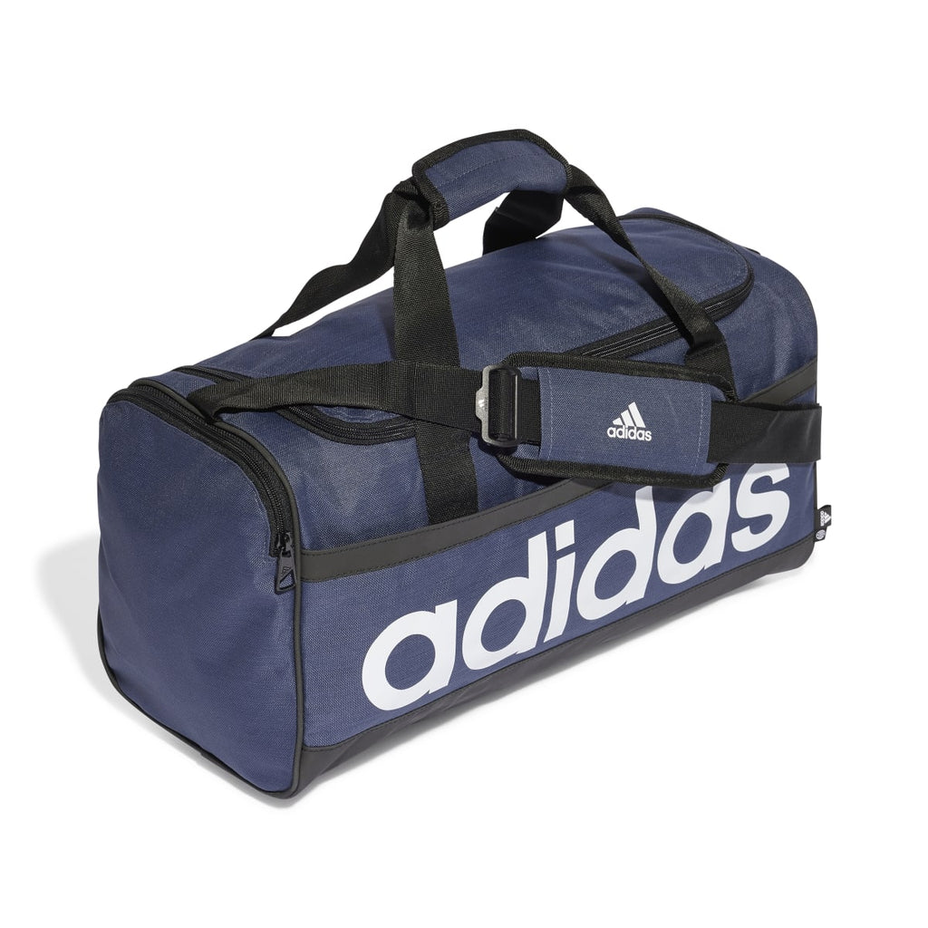 Borsone sportivo blu da palestra adidas Essentials Linear Medium