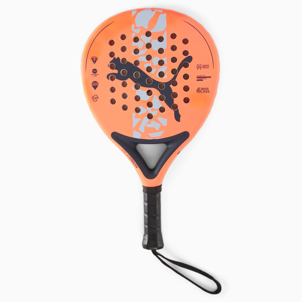 Racchetta da padel arancione con logo Puma SolarSMASH
