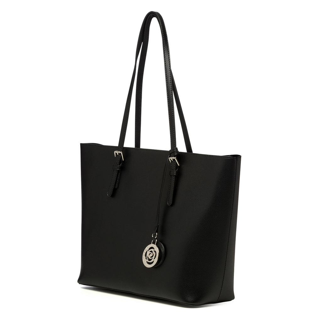 Borsa a spalla nera con pendente Carrera Jeans Meg