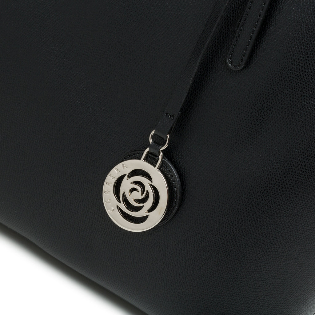 Borsa a spalla nera con pendente Carrera Jeans Meg