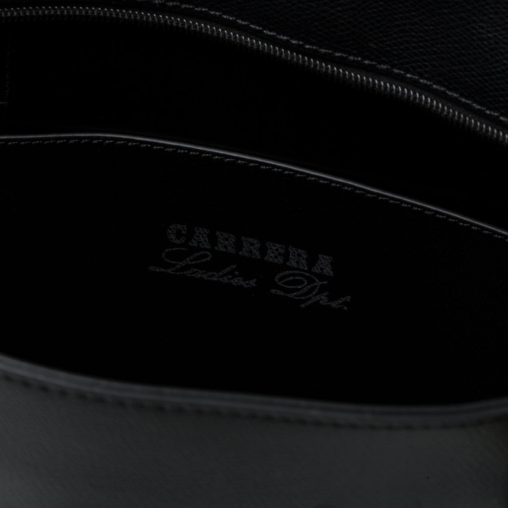 Borsa a spalla nera con pendente Carrera Jeans Meg