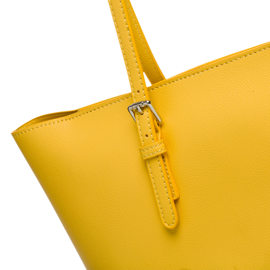 Borsa a spalla gialla con pendente Carrera Jeans Meg