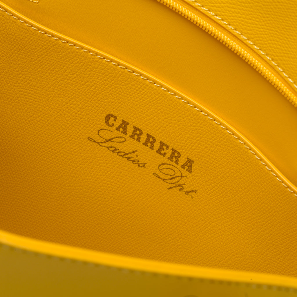 Borsa a spalla gialla con pendente Carrera Jeans Meg