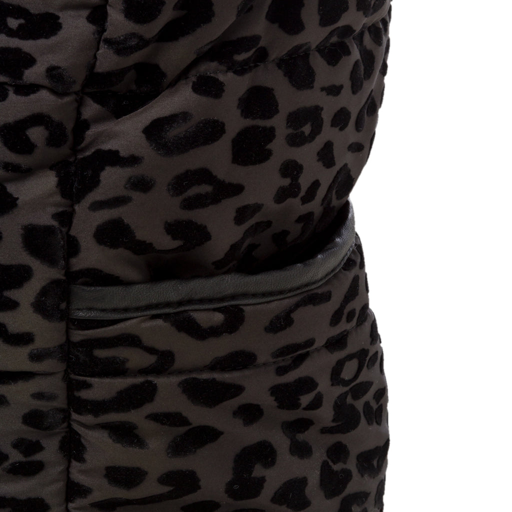 Borsa a spalla nera effetto animalier Lora Ferres